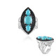 Sleeping Beauty Turquoise Silver Ring (Dallas Prince Designs)