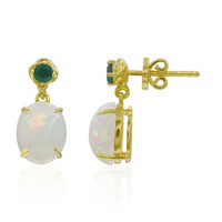 9K AAA Welo Opal Gold Earrings (Adela Gold)