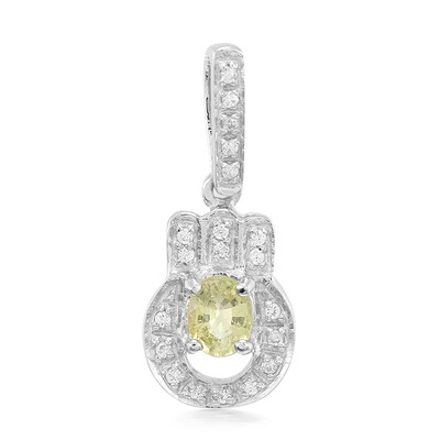 Cuprian Tourmaline Silver Pendant