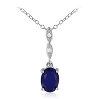 Royal Blue Spinel Silver Necklace