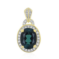 9K Brazilian Indicolite Gold Pendant