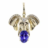 14K AAA Tanzanite Gold Pendant (CIRARI)