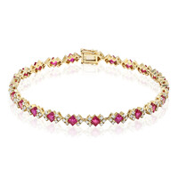 14K AAA Mozambique Ruby Gold Bracelet (CIRARI)