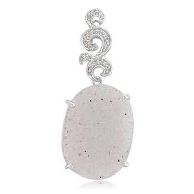 Glitter Agate Silver Pendant