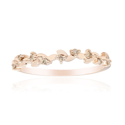 9K SI1 Argyle Rose De France Diamond Gold Ring (Annette)