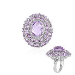 Rose de France Amethyst Silver Ring