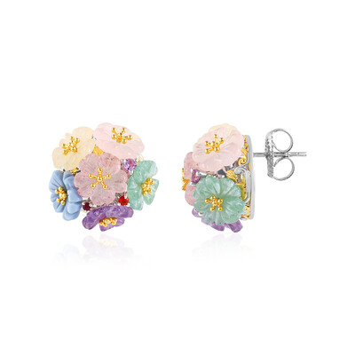 Yellow Chalcedony Silver Earrings (Gems en Vogue)