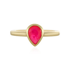 Pink Ethiopian Opal Silver Ring