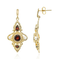 Mozambique Garnet Silver Earrings