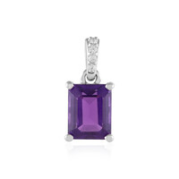 Zambian Amethyst Silver Pendant