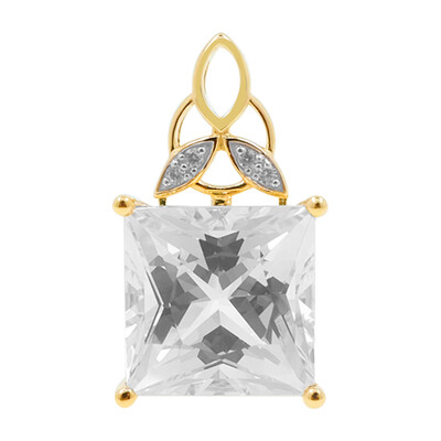 9K Danburite Gold Pendant