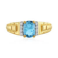 Swiss Blue Topaz Silver Ring