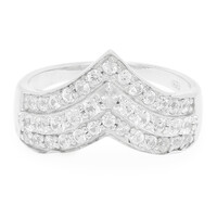 White Sapphire Silver Ring