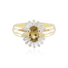 9K Unheated Yellow Tanzanite Gold Ring (Adela Gold)