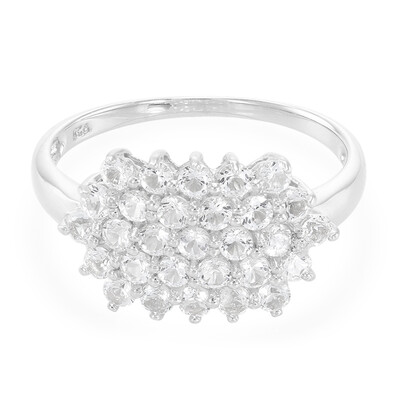 White Topaz Silver Ring