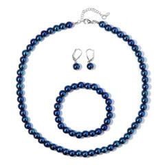 Royal Blue Hematite Silver Set