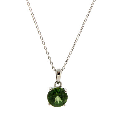 Kiwi Topaz Silver Necklace