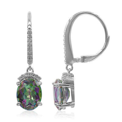 Mystic Quartz Silver Earrings