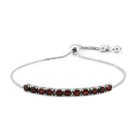 Garnet Silver Bracelet