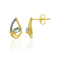 Sky Blue Topaz Silver Earrings