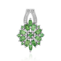 Tanzanian Tsavorite Silver Pendant
