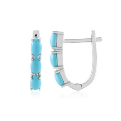 Sleeping Beauty Turquoise Silver Earrings