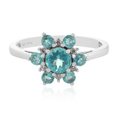 Blue Apatite Silver Ring