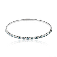 14K SI2 Blue Diamond Gold Bangle (CIRARI)