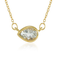 Green Amethyst Silver Necklace