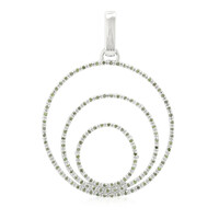 Fancy Diamond Silver Pendant