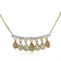 14K SI2 Fancy Diamond Gold Necklace (CIRARI)