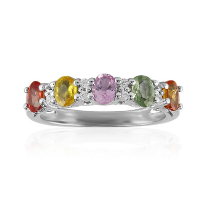 Fancy Sapphire Silver Ring