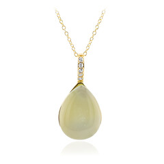 Seafoam Chalcedony Silver Necklace