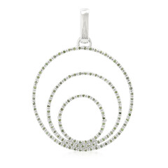 Fancy Diamond Silver Pendant