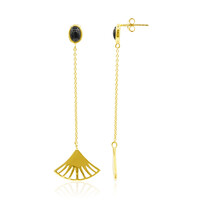 Black Onyx Silver Earrings