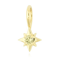 9K SI2 Yellow Diamond Gold Pendant