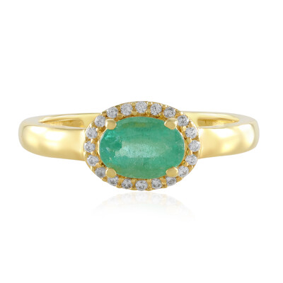 Russian Emerald Silver Ring