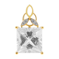 9K Danburite Gold Pendant