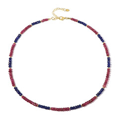 Golden Hematite Silver Necklace (Riya)