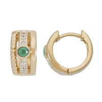 Zambian Emerald Silver Earrings