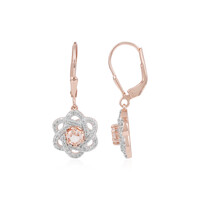 Morganite Silver Earrings