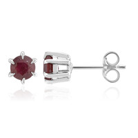 Bemainty Ruby Silver Earrings
