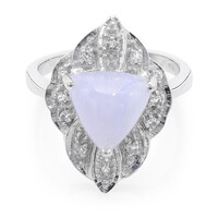 Blue Lace Agate Silver Ring
