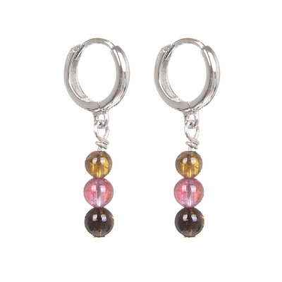 Tourmaline Silver Earrings
