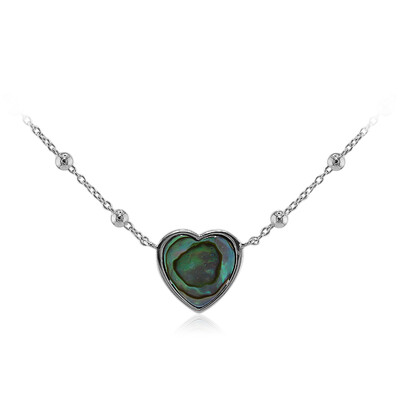 Abalone Shell Silver Necklace