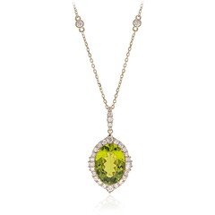 14K Dashihe Peridot Gold Necklace (CIRARI)