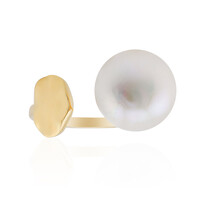 White Freshwater Pearl Silver Ring