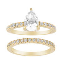 White Topaz Silver Ring