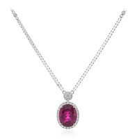 18K AAA Brazilian Rubelite Gold Necklace (CIRARI)