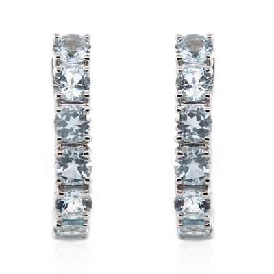 Sky Blue Topaz Silver Earrings